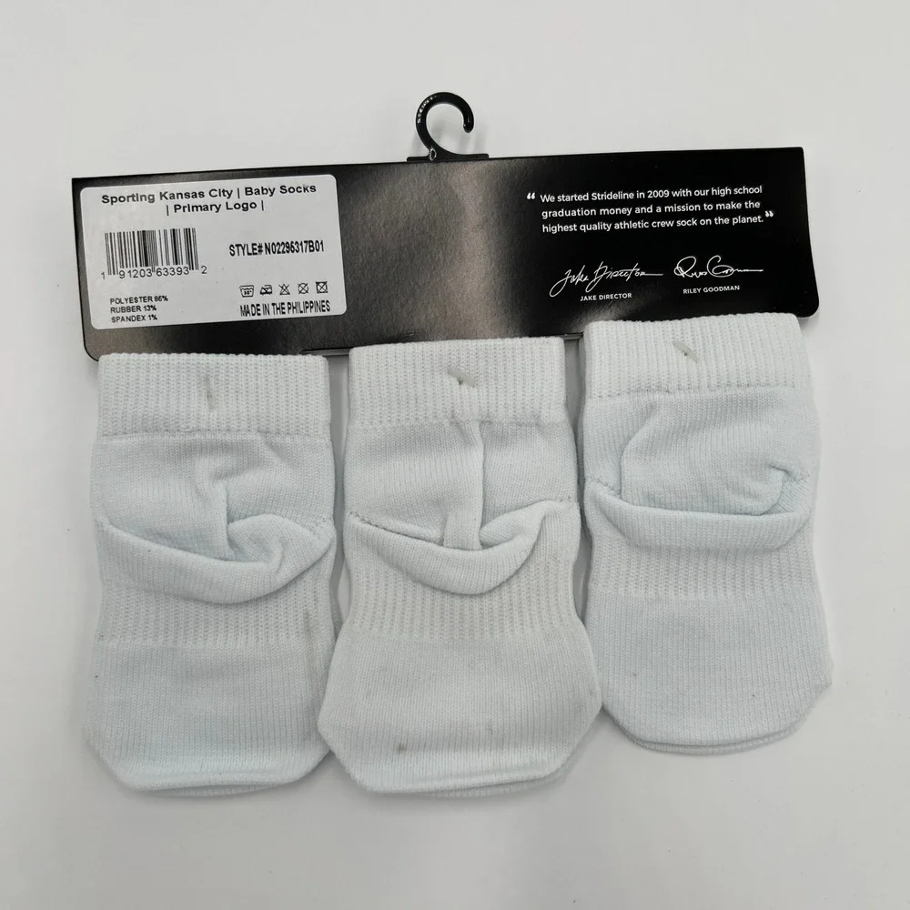 Strideline‎ Sporting Kansas City MLS Baby Socks 3 Pair Pack 0-12 Months